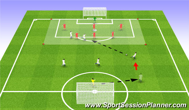 Football/Soccer Session Plan Drill (Colour): Expanded and Set Pieces