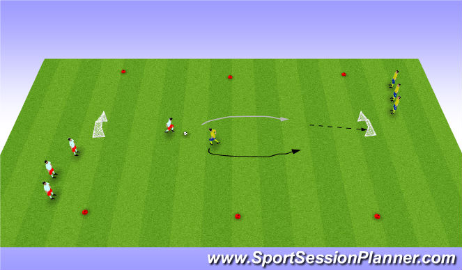 Football/Soccer Session Plan Drill (Colour): Numbers Up/Down