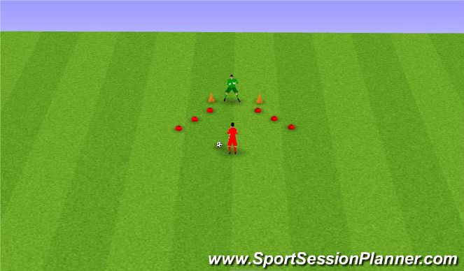 Football/Soccer Session Plan Drill (Colour): Simple catch dive from knees