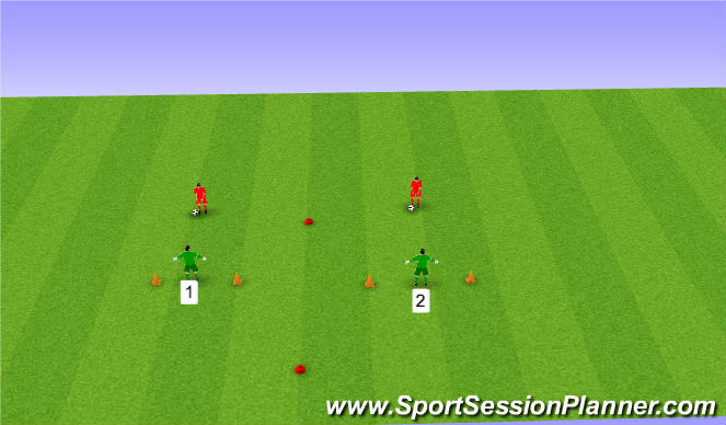 Football/Soccer Session Plan Drill (Colour): Handling / Footwork Warm Up