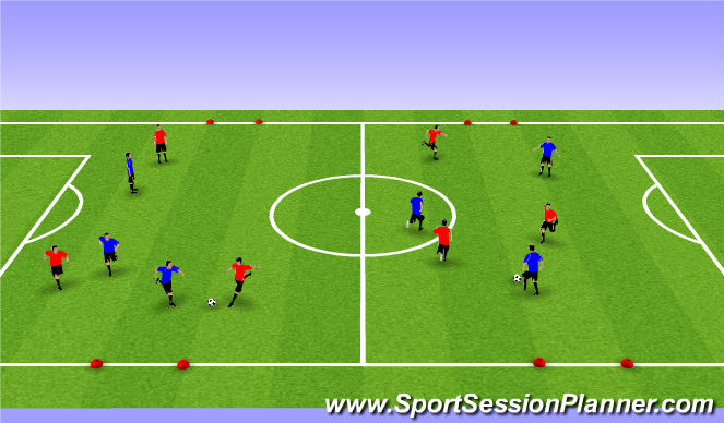 Football/Soccer Session Plan Drill (Colour): Small-Sided Games