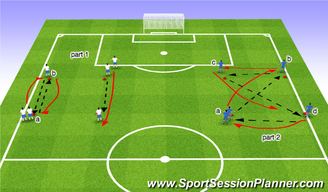 Football/Soccer Session Plan Drill (Colour): Passing Combination