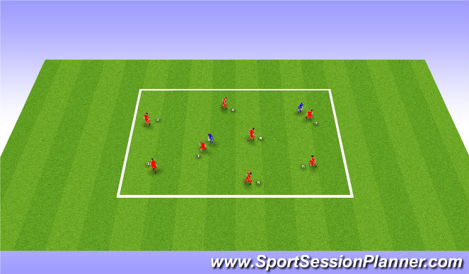 Football/Soccer Session Plan Drill (Colour): Warm up