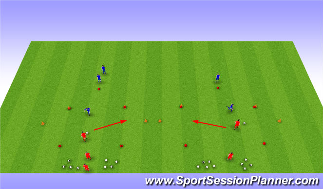 Football/Soccer Session Plan Drill (Colour): Skill