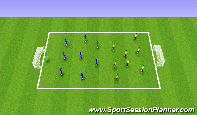 Football/Soccer Session Plan Drill (Colour): 8v8 small game