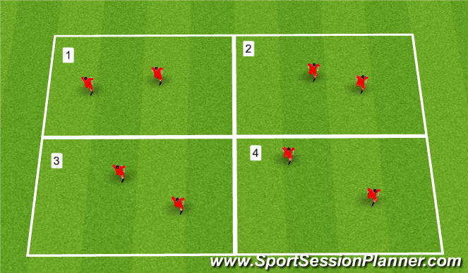 Football/Soccer Session Plan Drill (Colour): Technical Warm Up: