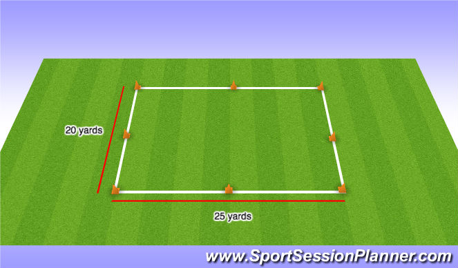 Football/Soccer Session Plan Drill (Colour): Warm Up