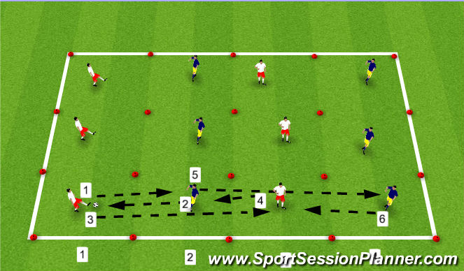 Football/Soccer Session Plan Drill (Colour): Exercise 1: warmup