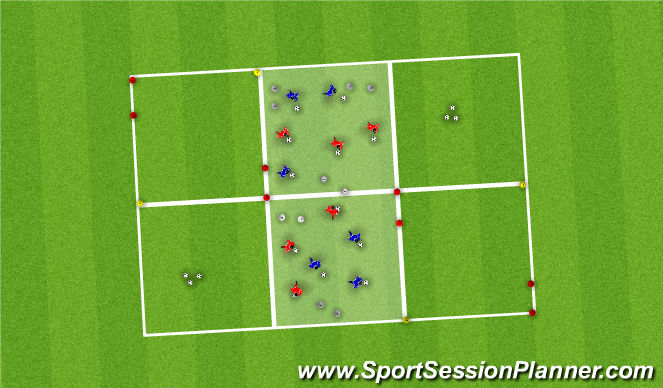 Football/Soccer Session Plan Drill (Colour): Technical practice