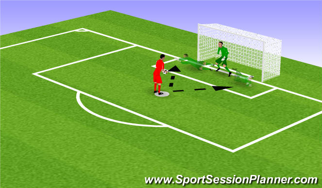 Football/Soccer Session Plan Drill (Colour): Diving Warm Up