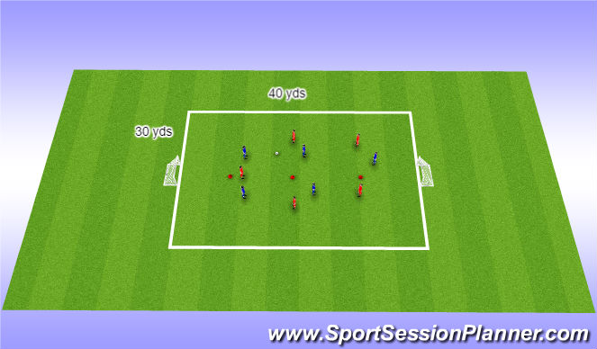 Football/Soccer Session Plan Drill (Colour): Horizontal Spacing