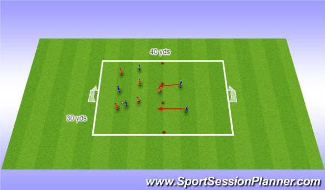 Football/Soccer Session Plan Drill (Colour): Verticle Spacing