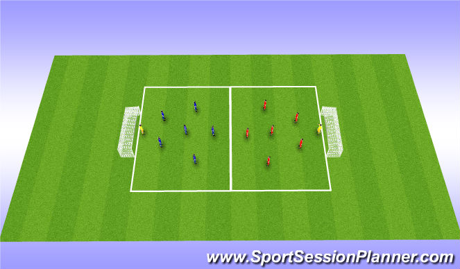 Football/Soccer Session Plan Drill (Colour): Scrimmage