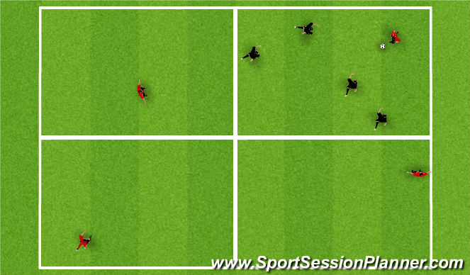 Football/Soccer Session Plan Drill (Colour): Pressing Warm-up