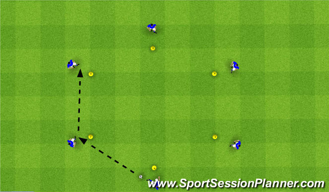 Football/Soccer Session Plan Drill (Colour): Hex Passing