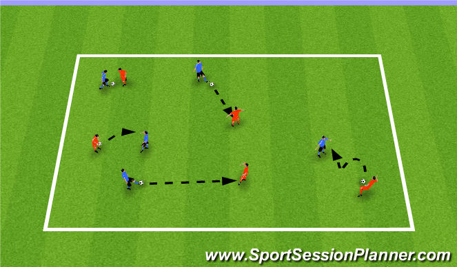 Football/Soccer Session Plan Drill (Colour): Arrival Activity