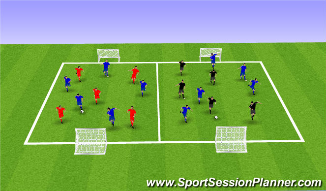 Football/Soccer Session Plan Drill (Colour): Warm up