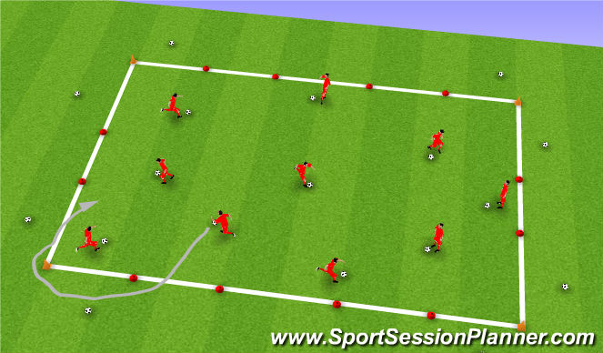 Football/Soccer Session Plan Drill (Colour): Blocked