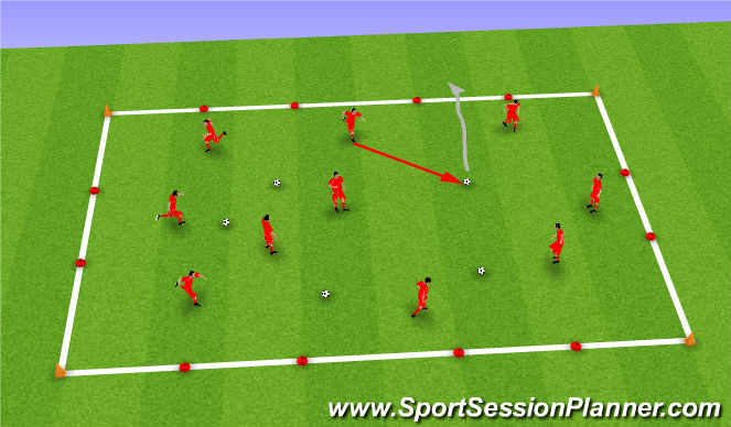 Football/Soccer Session Plan Drill (Colour): Variable