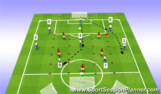 Football/Soccer Session Plan Drill (Colour): Lane full sized