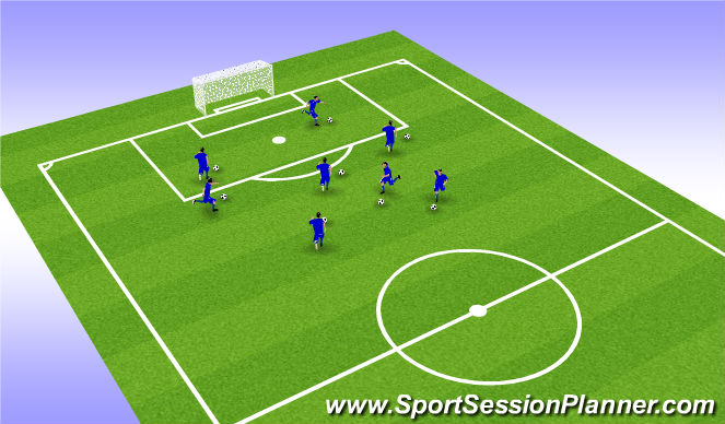 Football/Soccer Session Plan Drill (Colour): Warm up