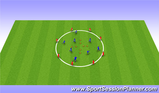 Football/Soccer Session Plan Drill (Colour): Technical Warm Up