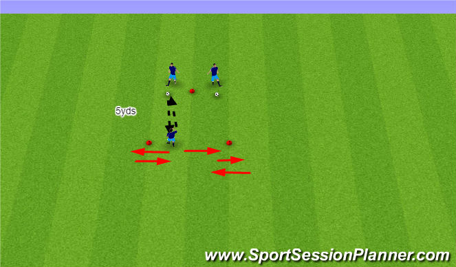 Football/Soccer Session Plan Drill (Colour): Technical Warm Up