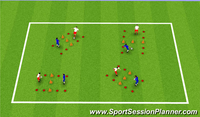 Football/Soccer Session Plan Drill (Colour): Football Tennis