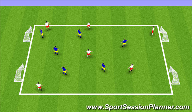 Football/Soccer Session Plan Drill (Colour): Warm Up