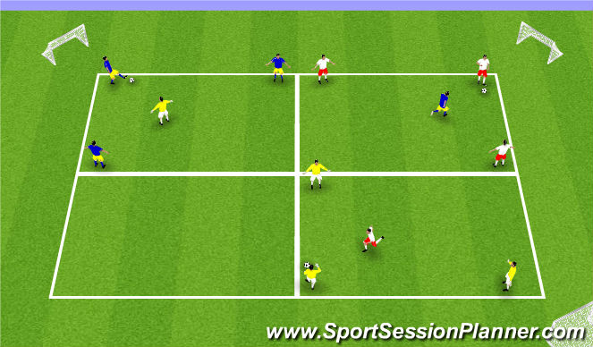 Football/Soccer Session Plan Drill (Colour): Skill Development