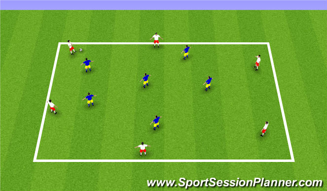 Football/Soccer Session Plan Drill (Colour): Conditioned Game