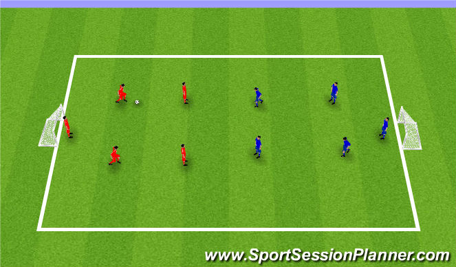 Football/Soccer Session Plan Drill (Colour): 5v5