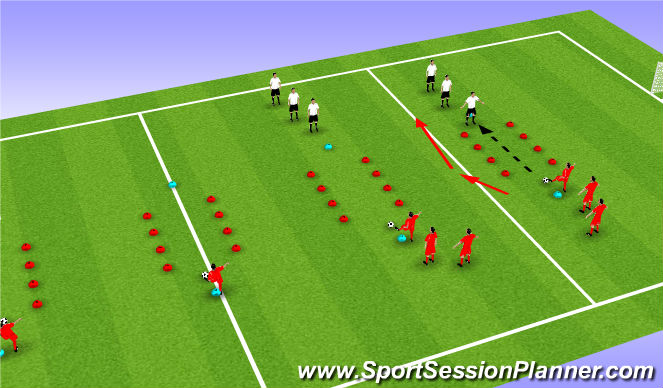 Football/Soccer Session Plan Drill (Colour): Réchauffement