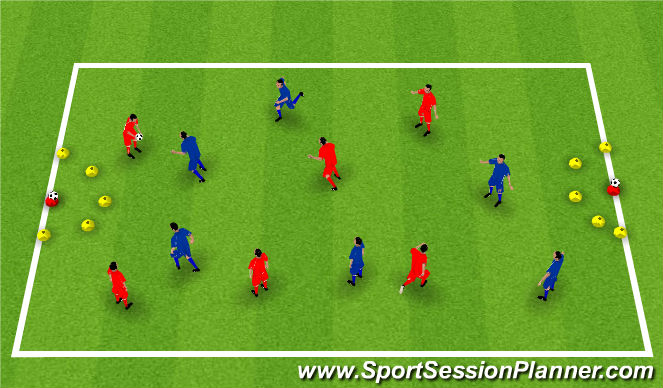 Football/Soccer Session Plan Drill (Colour): Warm-Up