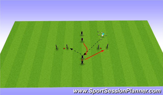 Football/Soccer Session Plan Drill (Colour): Phase 1/ Warm up