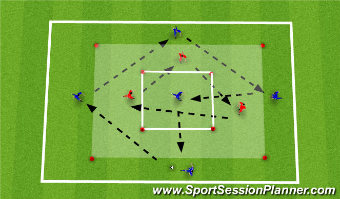 Football/Soccer Session Plan Drill (Colour): Transition - Activity 1