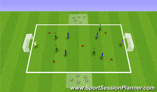 Football/Soccer Session Plan Drill (Colour): Laverkausen Ball Mastery SSG