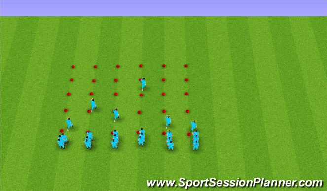 Football/Soccer Session Plan Drill (Colour): Warm up