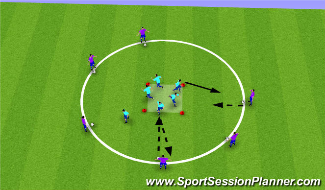 Football/Soccer Session Plan Drill (Colour): Warm-up