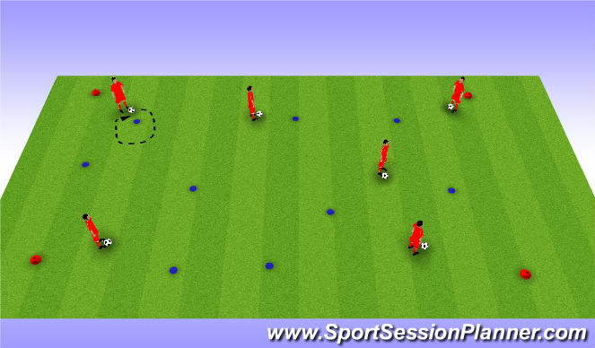 Football/Soccer Session Plan Drill (Colour): Pirate and Treasure