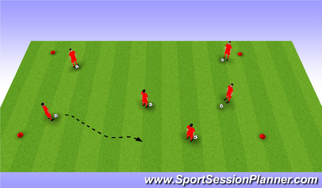 Football/Soccer Session Plan Drill (Colour): King/Queen of the Ring