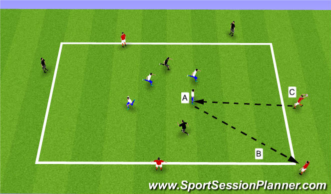 Football/Soccer Session Plan Drill (Colour): Skill practise