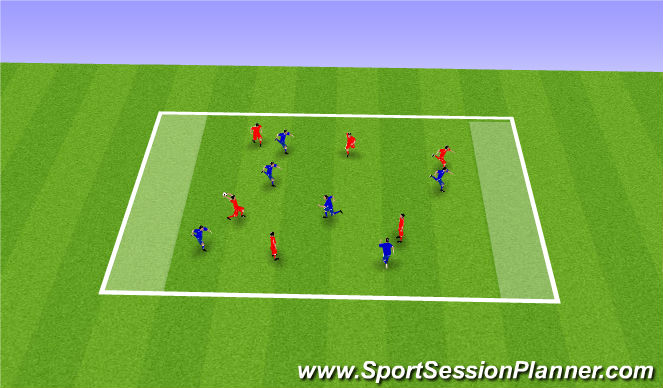 Football/Soccer Session Plan Drill (Colour): Handball