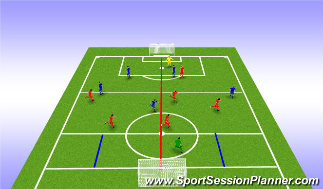 Football/Soccer Session Plan Drill (Colour): Whole