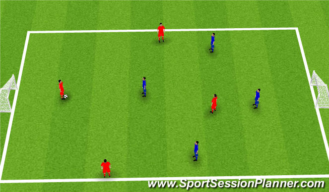 Football/Soccer Session Plan Drill (Colour): 4V4  Introduction Game