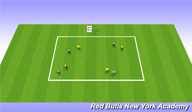 Football/Soccer Session Plan Drill (Colour): Partner Sharks and Minnows Warmup