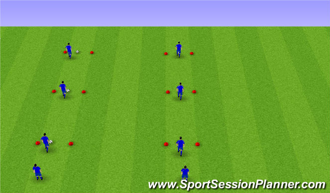 Football/Soccer Session Plan Drill (Colour): Warm-Up - Lots of Touches