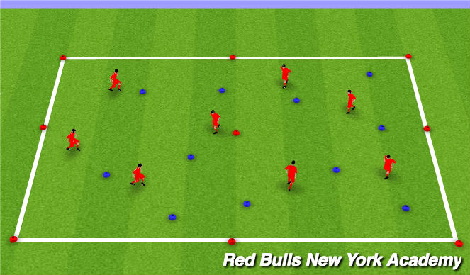 Football/Soccer Session Plan Drill (Colour): Warmup