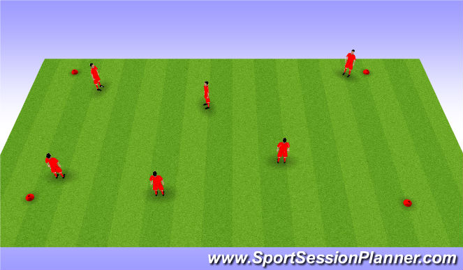 Football/Soccer Session Plan Drill (Colour): Physical Literacy