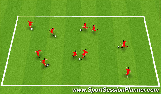 Football/Soccer Session Plan Drill (Colour): Free for all shark